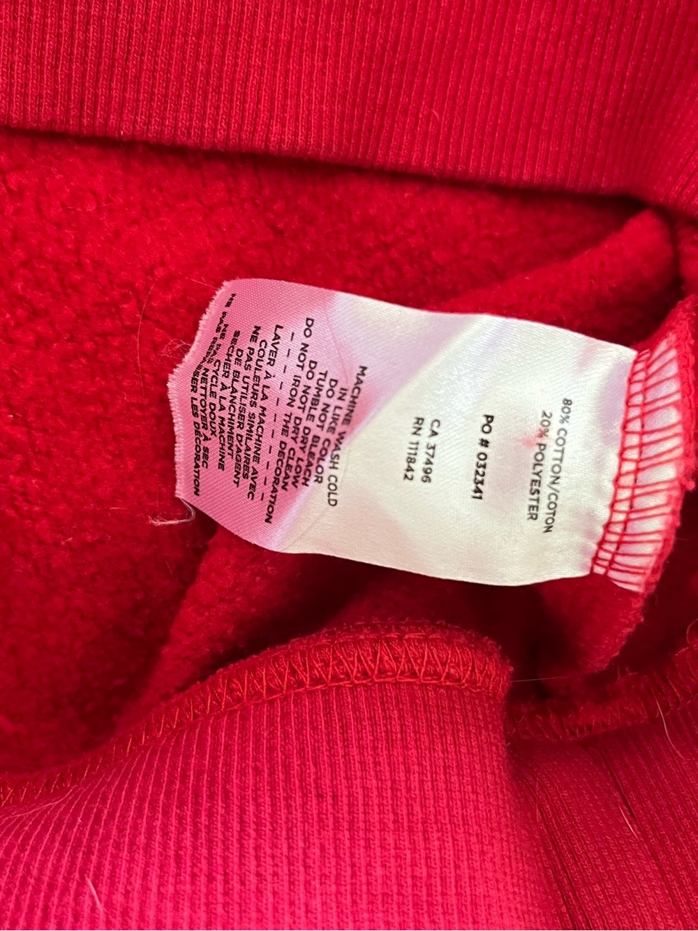 Levelweat Reds Script Logo Cowl Sweatshirt - Reds small - Picture 5 of 10